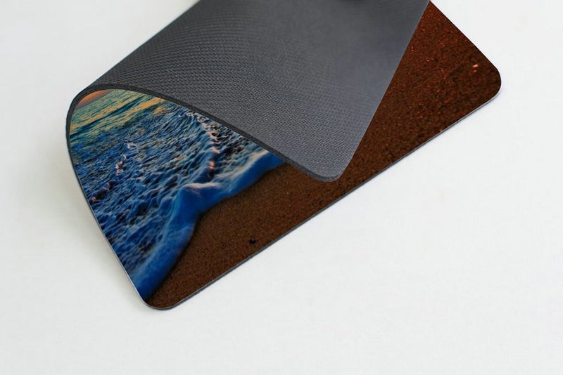 Smooffly Hawaiian Mouse Pad, Pacific Sunrise at Lanikai Beach, Hawaii Colorful Sky Wavy Ocean Surface Scene,Customized Rectangle Non-Slip Rubber Mousepad Gaming Mouse Pad, 9.5 X 7.9 Inches - Image 4